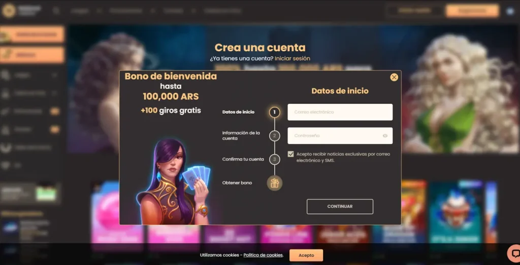 Registrarse en National Casino