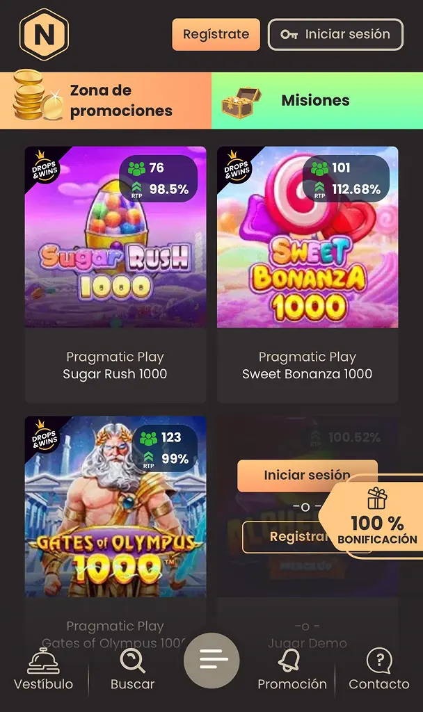 Aplicación de National Casino